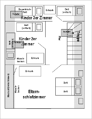 Schemazeichnung Obergeschoss